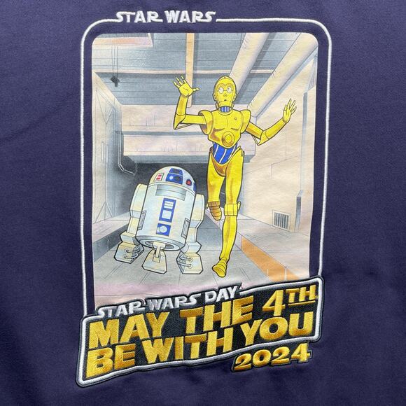 Disney Parks Star Wars May the 4th Be With You 2024 Long Sleeve Shirt LARGE - Picture 2 of 7